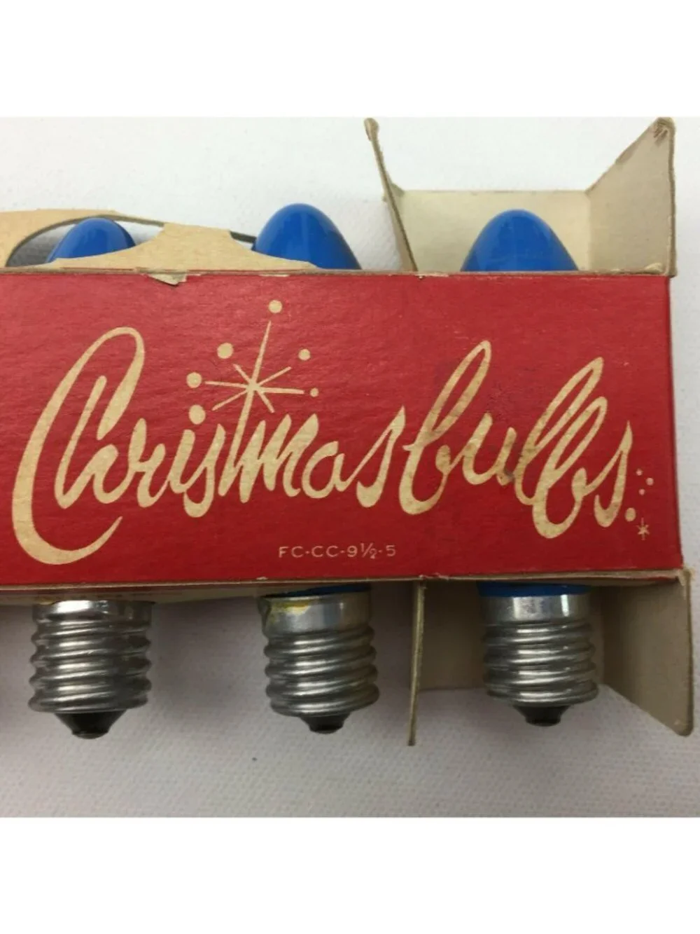 Vintage Westinghouse Christmas Hanukkah Bulbs D14 C-9 1/2 Light Blue Lot of 4